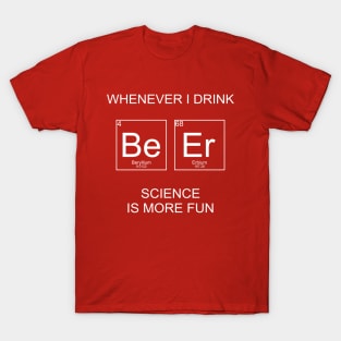 Funny Beer Science Periodic Table Elements T-Shirt